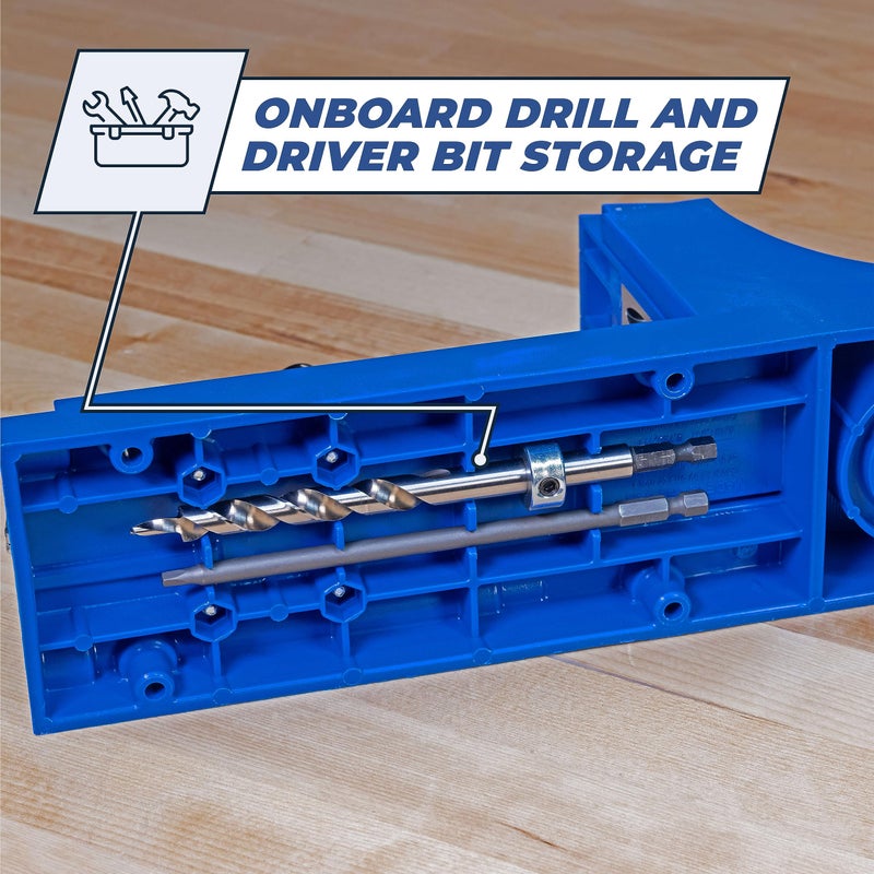 Kreg K4 Pocket Hole Jig - Adjustable, Versatile Jig for Strong Joints - Woodworking Tool - Create Perfect, Rock-Solid Joints - Easily Adjustable Drill Guides - For Materials 1/2" to 1 1/2" Thick - Image 5