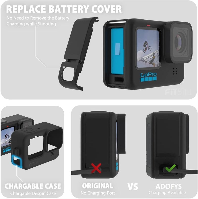 ADOFYS 24 in 1 Accessories Kit Action Camera Mount Kit Compatible with Hero GoPro Hero 9/10/11& 12 Action Camera - Image 4