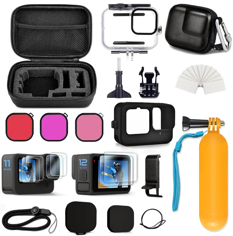 ADOFYS 24 in 1 Accessories Kit Action Camera Mount Kit Compatible with Hero GoPro Hero 9/10/11& 12 Action Camera - Image 1