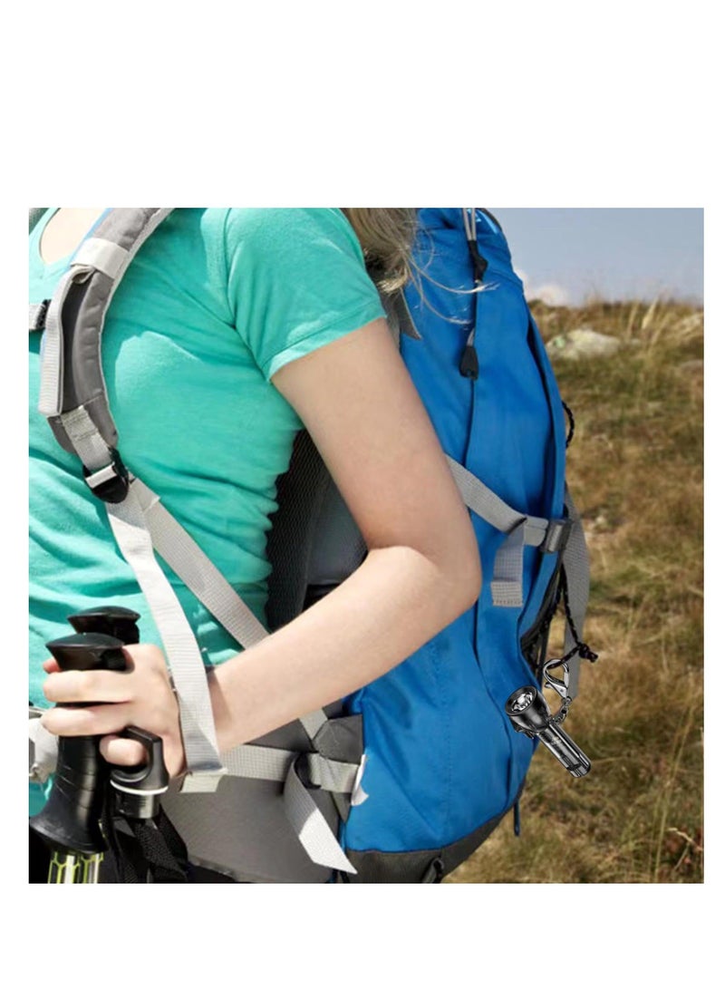 Small Keychain Torch, Mini USB Rechargeable Keychain Flashlight Bright Key Ring Portable Pocket Torch Light, Versatile 2000 Lumens Keychain Toy with Safety Clip for Various Outdoor Activities - Image 2