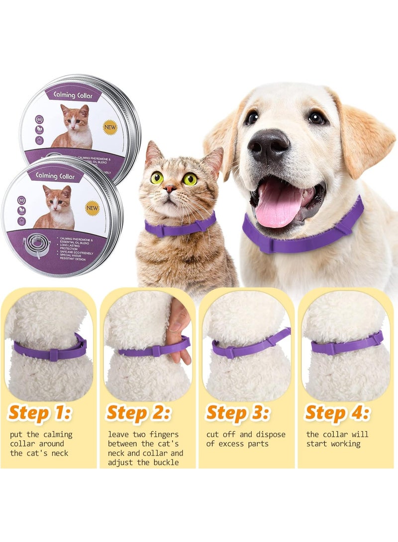 Y&D 3 Pcs Cat Adjustable Calming Collar, Reduce Anxiety Cat Collars for Pets, Calm Collar Pacify Kitten, Suitable for Small, Medium and Large Cats, 15 Inches (Purple) - Image 4