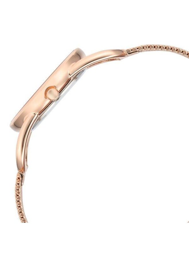 TITAN Raga Chic Quartz Analog Pink Dial Rose Gold Metal Strap Watch for Women - 2696WM01 - Image 4