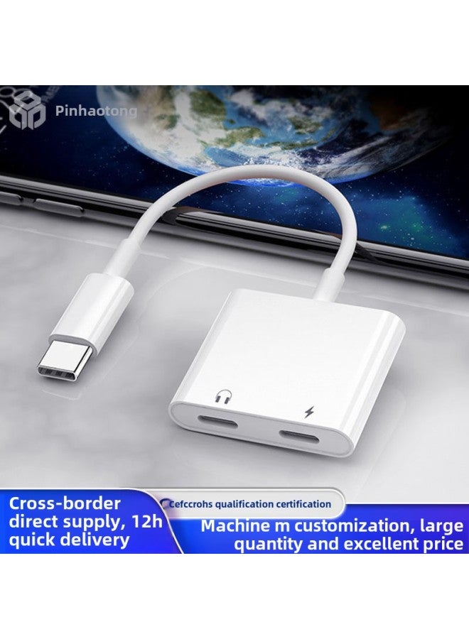 Type-c Mobile Phone Adapter For Apple Huawei 35mm Headset Song Call Adapter Wholesale-Interface Form:Typec+dc3.5 Interface 【pd60w Fast Charge】 - Image 2