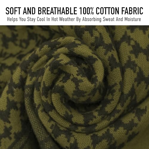 Rothco Shemagh Tactical Desert Keffiyeh Scarf – Versatile Head and Neck Wrap – Great for Camping, Hiking, and Other Outdoor Activities - Red/White - Image 5