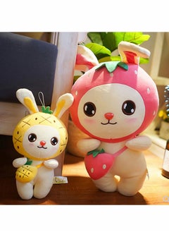 Excefore Bunny Plush Pillow Toy Bunny Stuffed Strawberry Bunny Animal Fruit plushie Pineapple Bunny Rabbit plushies Toys Gifts for Kids Girls boy Small Large with Long Ears 11.8''  - Image 2