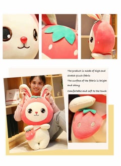 Excefore Bunny Plush Pillow Toy Bunny Stuffed Strawberry Bunny Animal Fruit plushie Pineapple Bunny Rabbit plushies Toys Gifts for Kids Girls boy Small Large with Long Ears 11.8''  - Image 3