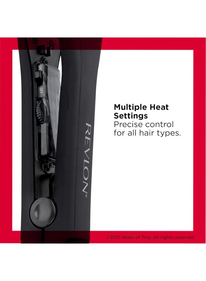 REVLON Fast Results Ceramic Flat Iron Hair Straightener, Black - Image 3