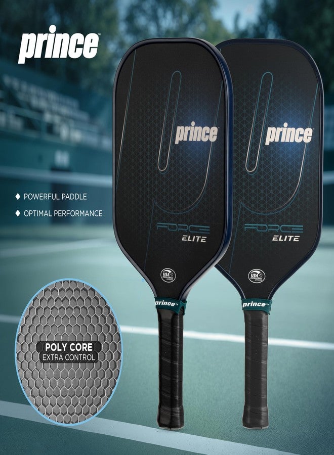 Prince - Force Elite Elongated Pickleball Paddle, Lightweight High-Performance Paddle with Textured Surface for Power, Control, and Precision, Blue - Image 4