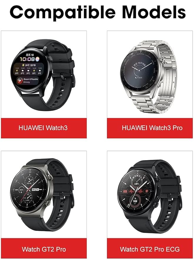erorex 2 In 1 Usb Charger For Huawei Watch 3 Magnetic Wireless Charging For Huawei Watch 3 Pro Huawei Watch Gt2 Pro Travel Portable Smart Watch Charger For Huawei Watch 3 With Usb C Charger Port  - Image 2