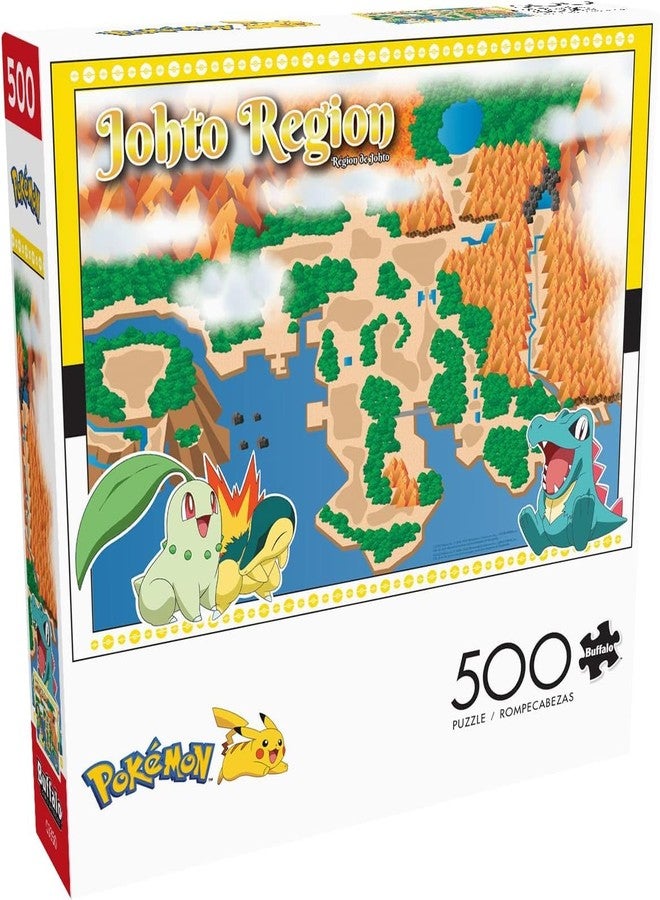 Buffalo Games - Pokemon- Johto Region - 500 Piece Jigsaw Puzzle for Adults -Challenging Puzzle Perfect for Game Nights - Finished Size is 21.25 x 15.00 - Image 1