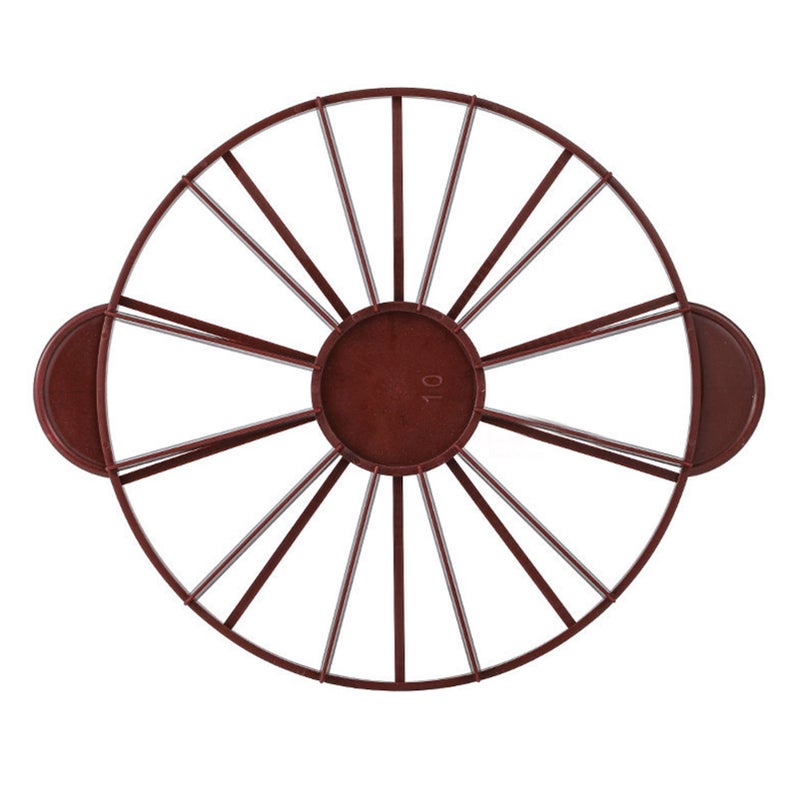 Cake Portion Marker Food Grade Round 10/12 Piece Cake Slice Marker Equal Portion Cutter Bread Cake Divider Baking Tool Dark Red (Brown) 126g/4.4oz（280） - Image 1
