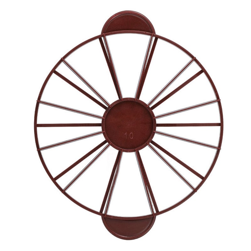 Cake Portion Marker Food Grade Round 10/12 Piece Cake Slice Marker Equal Portion Cutter Bread Cake Divider Baking Tool Dark Red (Brown) 126g/4.4oz（280） - Image 3