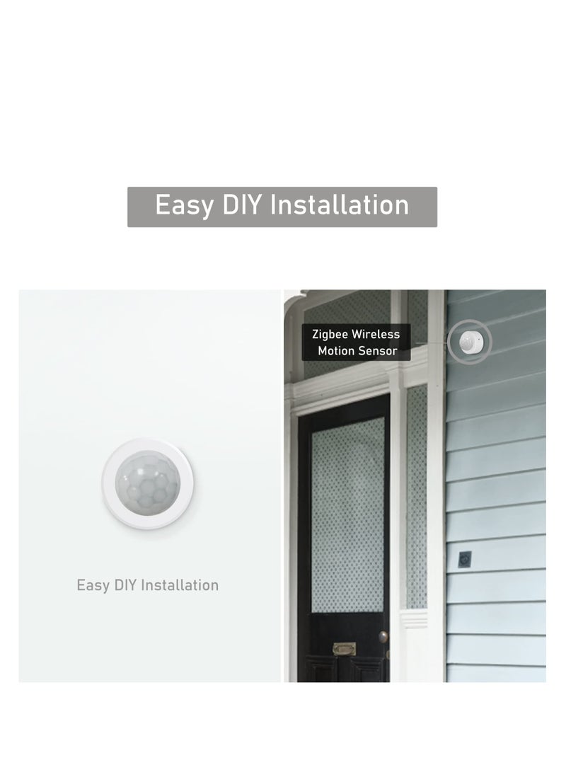 Motion Sensor, 2 Pcs Wireless Motion Detector, Configurable DIY Portable Presence Detector, Zigbee Hub Required, Compatible with Home Assistant,Hubitat and Alexa  - Image 3