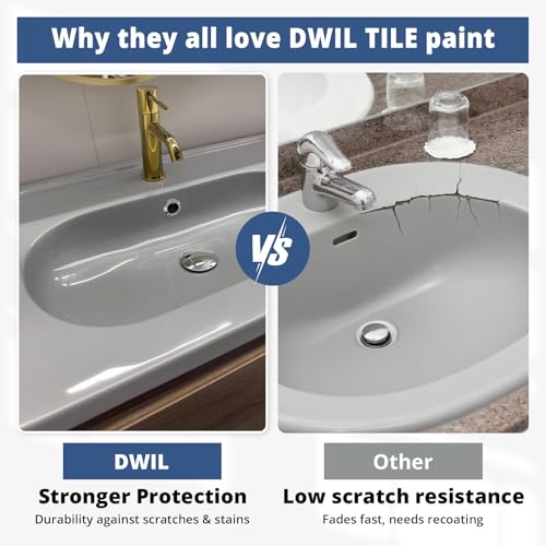 DWIL Tub Paint, Tub and Tile Refinishing Kit with Tools, Bathtub Paint Water Based &Low Odor, Easy to Use for Sink Bathroom Shower, Light Grey 35oz/50-55sq.ft - Image 3