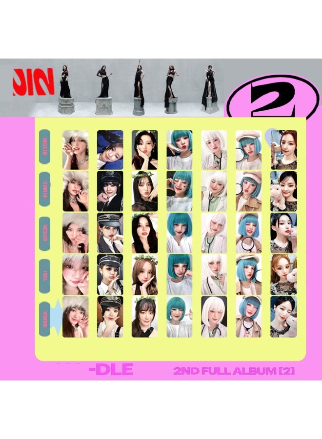 NIBEMINENT 5 Pcs Kpop (G)I-DLE - MINNIE 2ND Lomo Cards Card For Fans Collection Gifts - Image 2