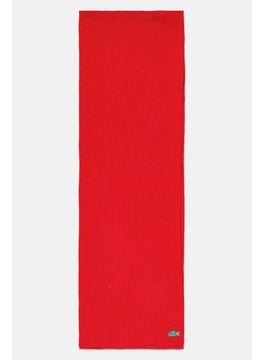 LACOSTE Women Knitted Scarf 196 x 29 cm, Red  - Image 2