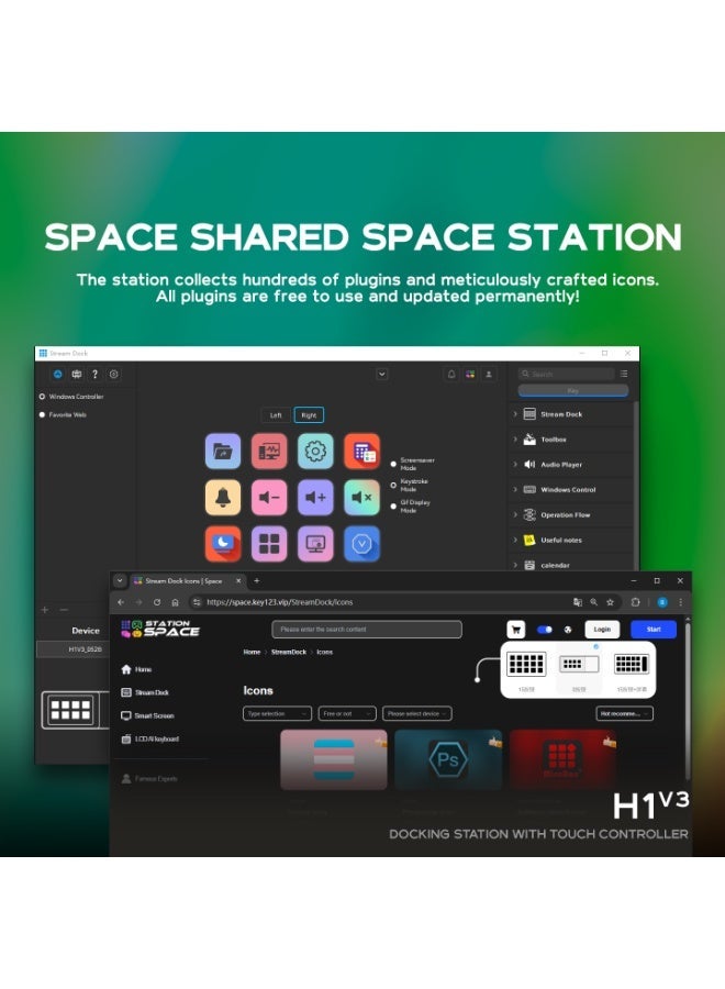 MiraBox H1 8 in 1 Smart Docking Station with Built-in Touch Display Screen, Multi-Function USB-C Hub for Streaming, Gaming & Office Work, 4K HDMI, PD 100W Fast Charging, Gigabit Ethernet Adapter, USB 3.0, SD/TF Card Reader & Audio – Compatible with MacBook, Laptops, PCs & USB-C Devices - Image 5