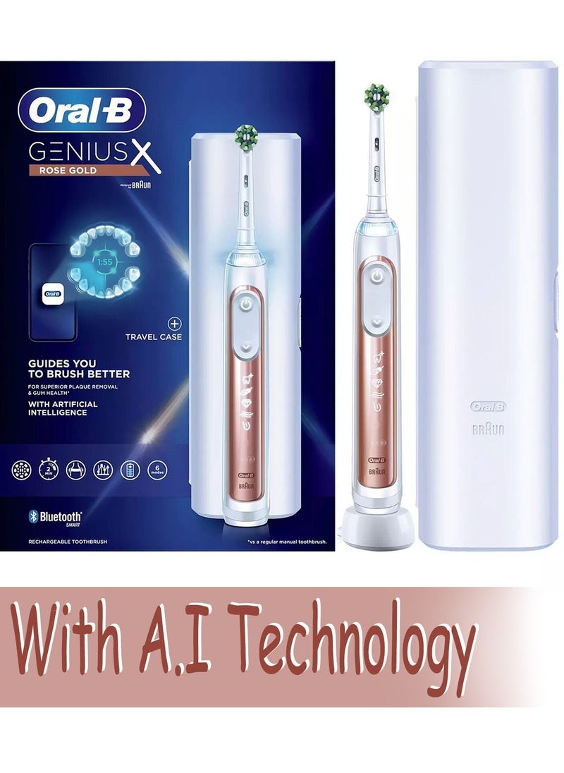 Oral-B - Genius X Artificial Intelligence Electric Toothbrush Limited Edition With Travel Case - Image 1