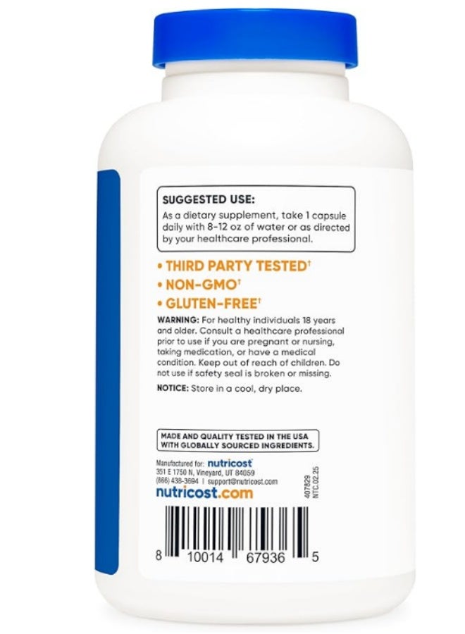 Nutricost L-Theanine 200 mg per serving, 240 capsules, 240 servings, dietary supplement - Image 2