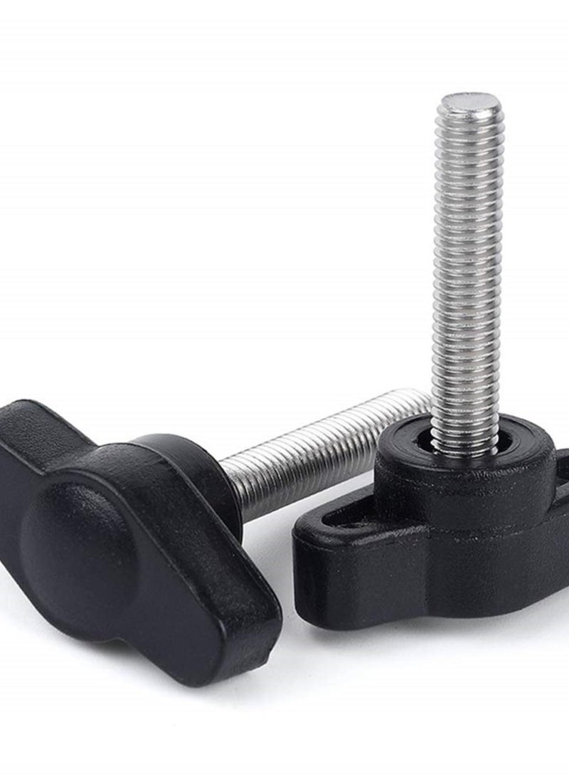 GGOOT Hardware Fasteners Accessory T-Shape Clamping Handle Screw - M4-M6 Gripandles Screw Knobs Handgrips Plastic Head Wing Knob Adjustable Handgrip Male Thread Thumb Screw for Machine Tool  - Image 2