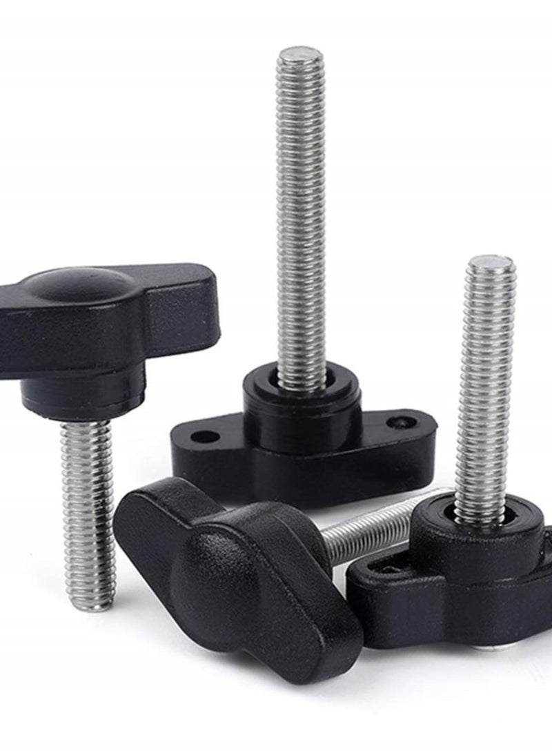 GGOOT Hardware Fasteners Accessory T-Shape Clamping Handle Screw - M4-M6 Gripandles Screw Knobs Handgrips Plastic Head Wing Knob Adjustable Handgrip Male Thread Thumb Screw for Machine Tool  - Image 4