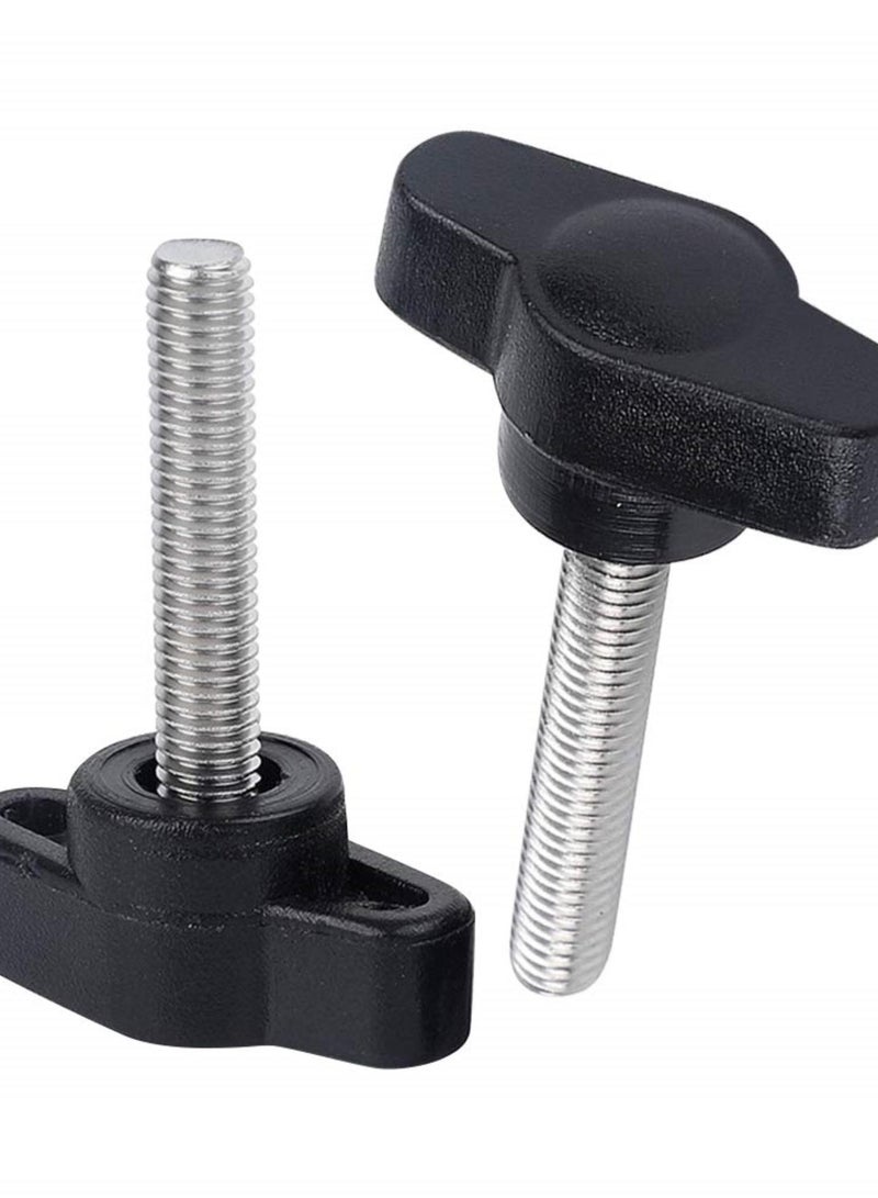 GGOOT Hardware Fasteners Accessory T-Shape Clamping Handle Screw - M4-M6 Gripandles Screw Knobs Handgrips Plastic Head Wing Knob Adjustable Handgrip Male Thread Thumb Screw for Machine Tool  - Image 1