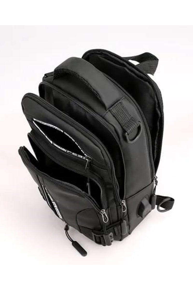 PROFESSIONAL Men's and Women's Shoulder and Chest Bag, Adjustable Crossbody Bag, Waterproof Backpack with USB Charging Port for Work, Travel, Cycling  - Image 3