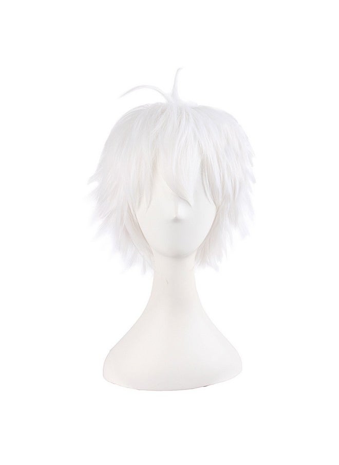 MapofBeauty 14"/35cm Men With Short Hair Tied Ponytail Cosplay Party Wigs (White) - pzsku/ZBFB3545FD462AB5C0EFAZ/45/_/1741329932/38b147dd-14a2-4445-a695-b80b25678668