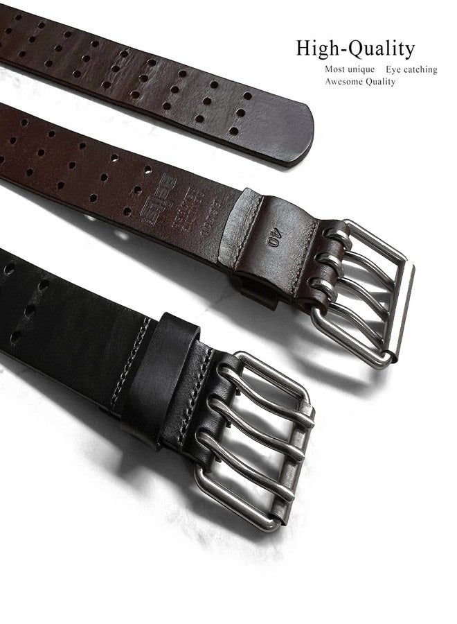 بيلتس.كوم حزام جينز كاجوال من قطعة واحدة من الجلد الطبيعي المحبب بالكامل من Belts.com طراز BS200، بتصميم عتيق، عرض 1-3/4 بوصة (45 مم) (أسود، 34) - Image 5