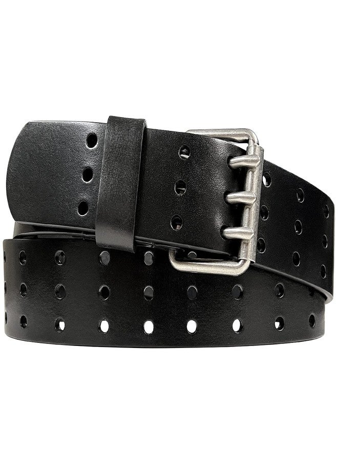 بيلتس.كوم حزام جينز كاجوال من قطعة واحدة من الجلد الطبيعي المحبب بالكامل من Belts.com طراز BS200، بتصميم عتيق، عرض 1-3/4 بوصة (45 مم) (أسود، 34) - Image 1