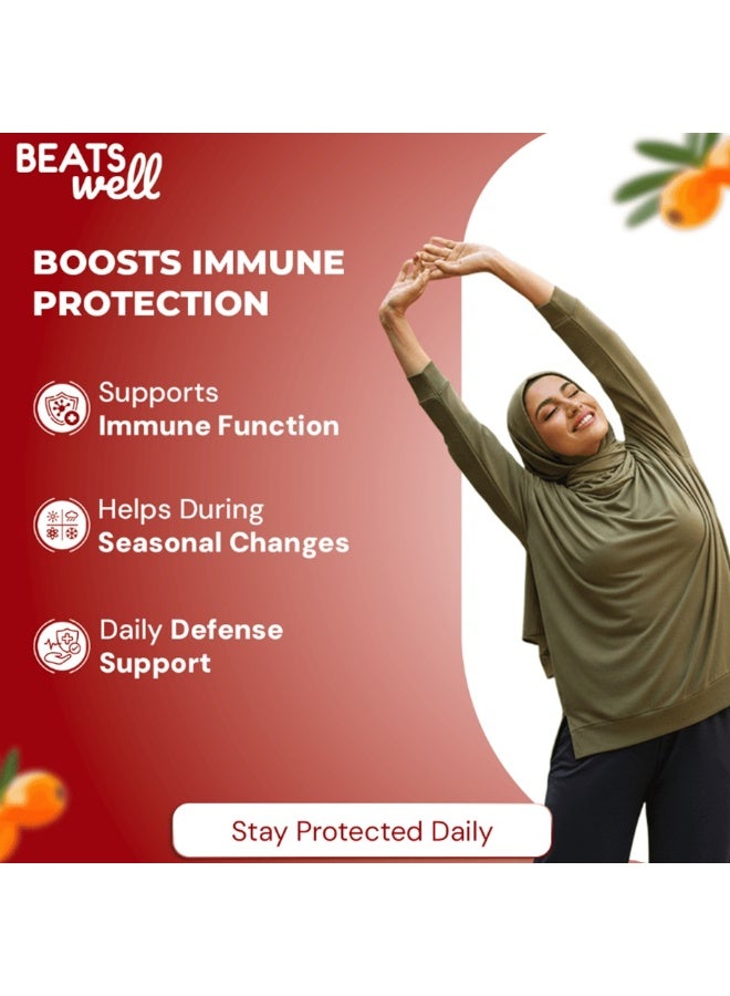 BeatsWell بياتسويل إيمودفينس متعدد الفيتامينات + إشنسا - 30 قارورة صالحة للشرب - Image 3