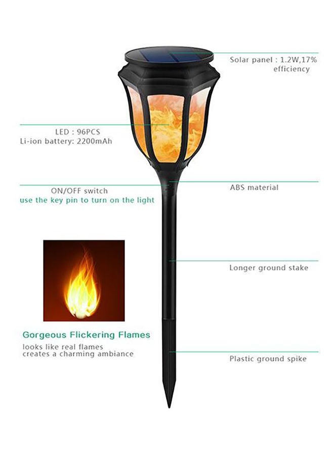 NIBEMINENT 96LED Solar Landscape Torch Light Black 12x15cm  - Image 2