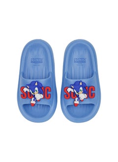 UrbanHaul UrbanHaul Boys Sega Sonic Print Slip on Sliders For Kids Suitable for Daily Use :- Blue  - Image 3