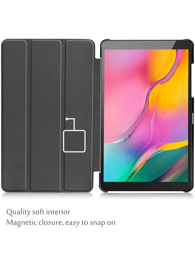 V-WALK Case for Galaxy Tab A 8.0 2019  T290 T295, Slim Light Cover Trifold Stand Hard Shell Folio Case for 8.0 inch Galaxy Tab A 2019 Without S Pen Model SM-T290 (Wi-Fi) SM-T295 (LTE) –Black - Image 2