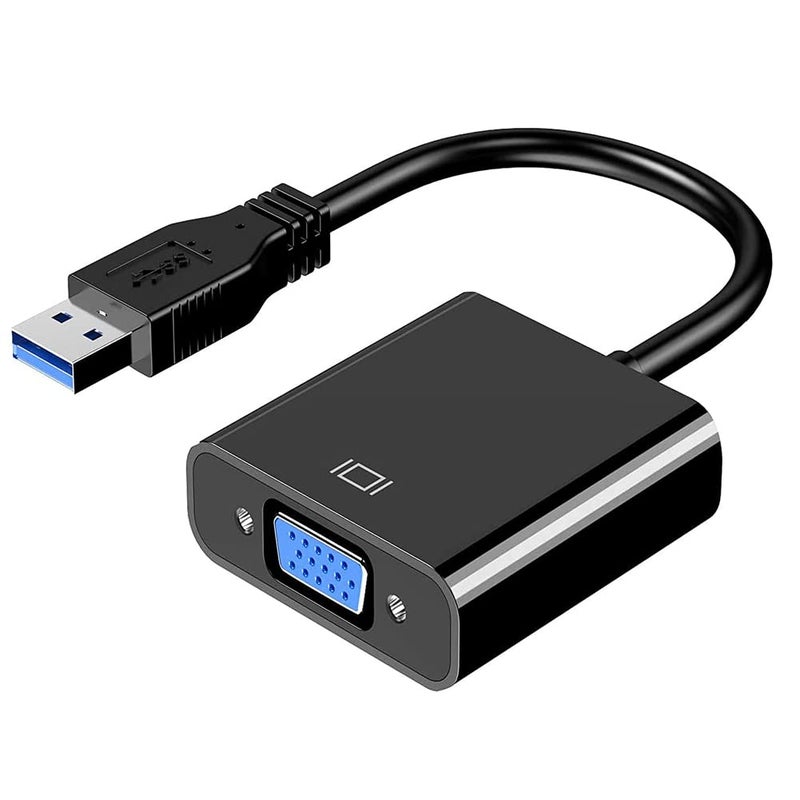 Mindorlen USB to Vga Adapter,USB 3.0/2.0 to Vga Adapter Multi-Display Video Converter- Pc Laptop Windows 7/8/8.1/10,Desktop,Laptop,Pc,Monitor,Projector,HDTV,Chromebook. No Need Cd Driver. (Black) - Image 1