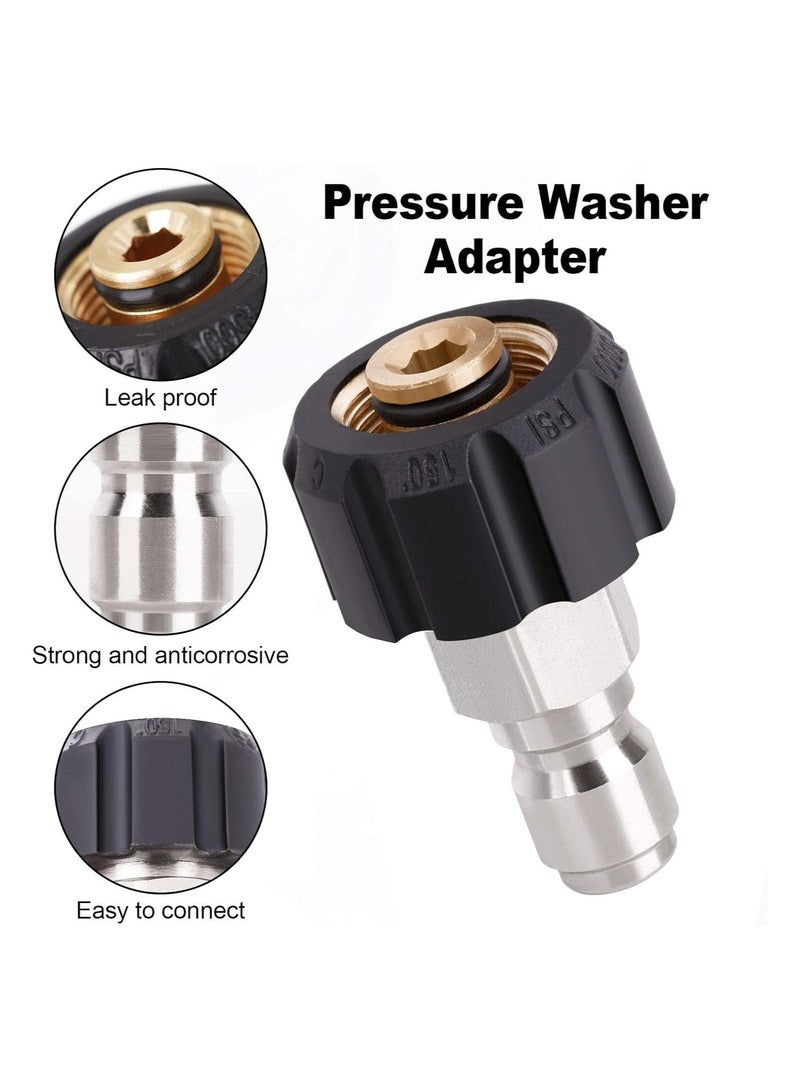 KASTWAVE Pressure Washer Adapter Set, Water Gun Wire Tube, Quick Disconnect Kit, M22 Swivel to 3/8'' Connect Fittings, 3/4" to Release for Power Washer... - Image 3
