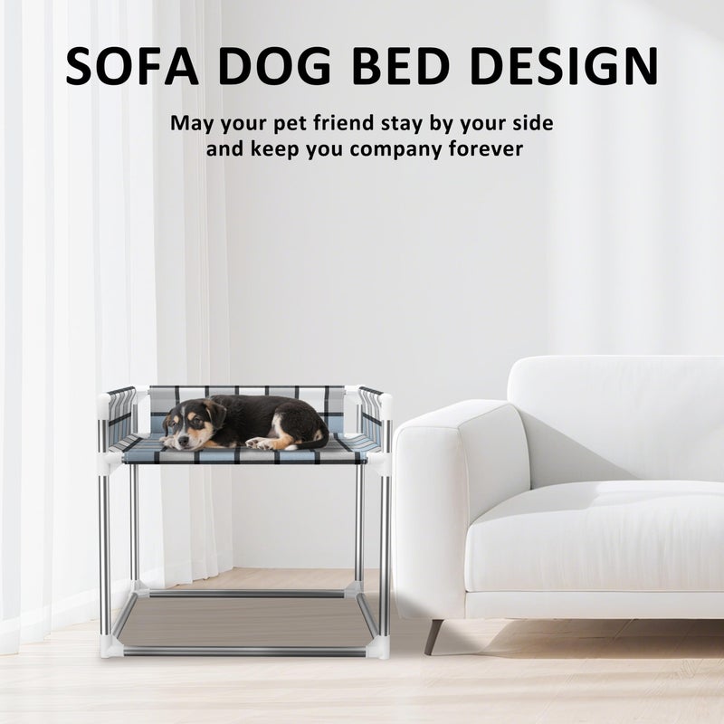 Caghash Bedside Window Pet Cat Bed - Dog Bed with Guardrail Extension Attached to Human Bed Height Elevated Dogs Cats Window Perch Bedside Dog Cot Sleeper Hammock Furniture Pet Beds (20'' x 20'' x 24'') - Image 3