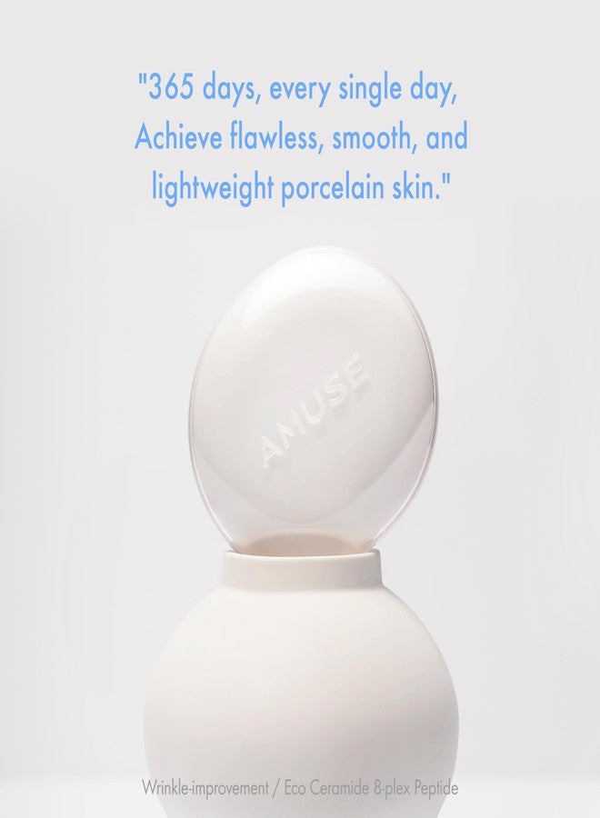 Amuse SEOUL Ceramic Skin Perfector Cushion Foundation 01 PORCELAIN | Long-lasting, Lightweight, Semi-matte, Flawless Coverage, Hypoallergenic, Vegan, Korean Beauty (15g / 0.52oz.) - Image 3