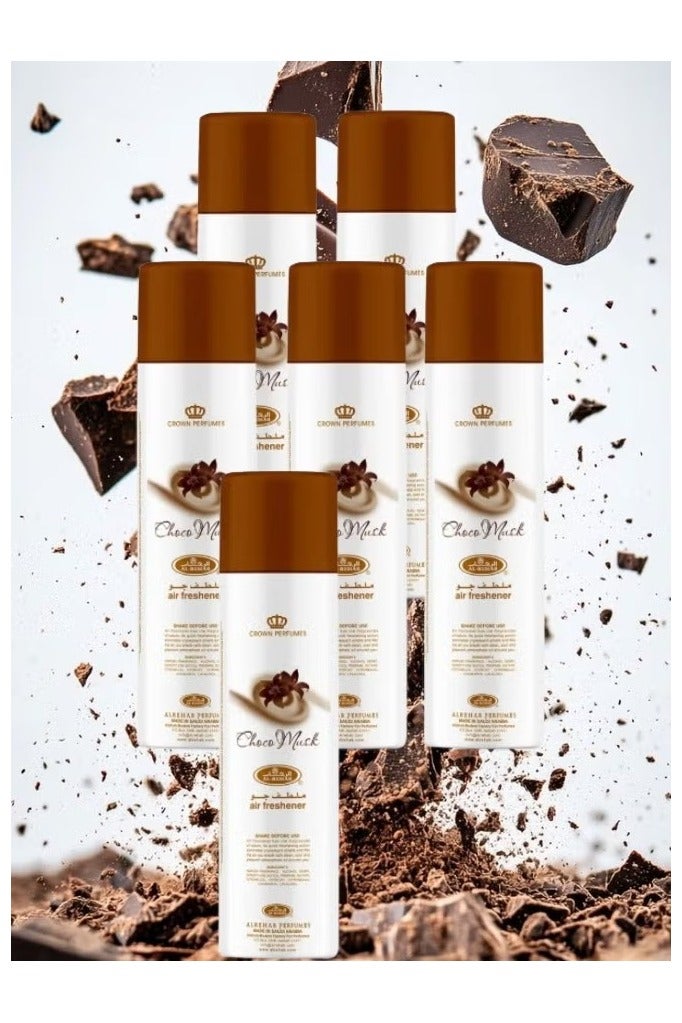 Alrehab 6 Pieces Choco Musk Air Freshner 300ML 