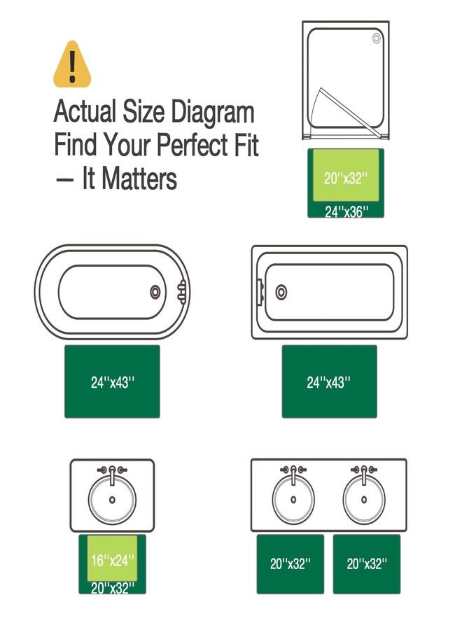 LUMI Bathroom Rugs Non Slip with Rubber Backing, Extra Soft Plush Microfiber Bath Rug Absorbent, 24"x43" - Image 2