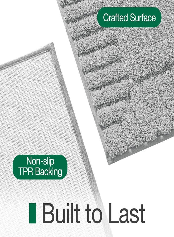 LUMI Bathroom Rugs Non Slip with Rubber Backing, Extra Soft Plush Microfiber Bath Rug Absorbent, 24"x43" - Image 4