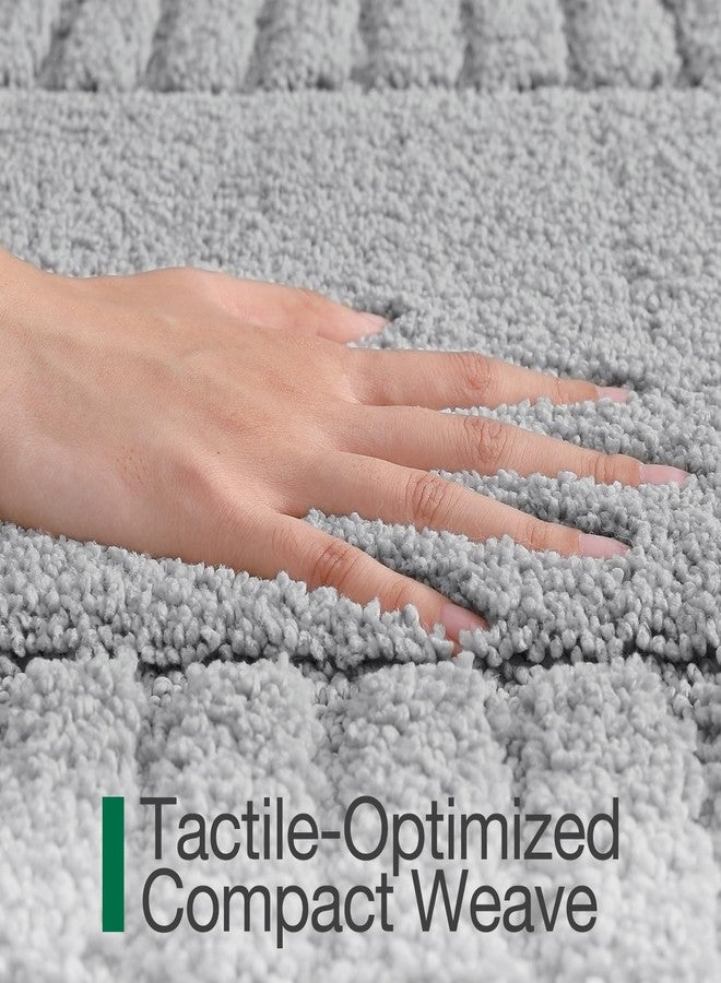 LUMI Bathroom Rugs Non Slip with Rubber Backing, Extra Soft Plush Microfiber Bath Rug Absorbent, 24"x43" - Image 3