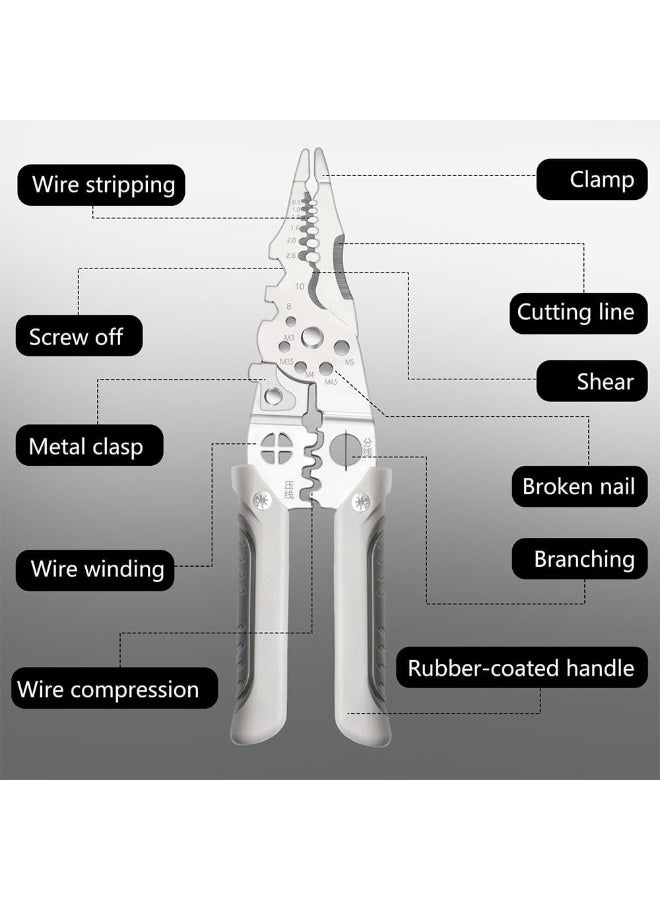 جيه زد اس كماشة متعددة الوظائف لتجريد الأسلاك وتجعيد الكابلات من JZS، كماشة/قاطعة لموصلات B وIDC، أطراف (205 مم) - Image 3