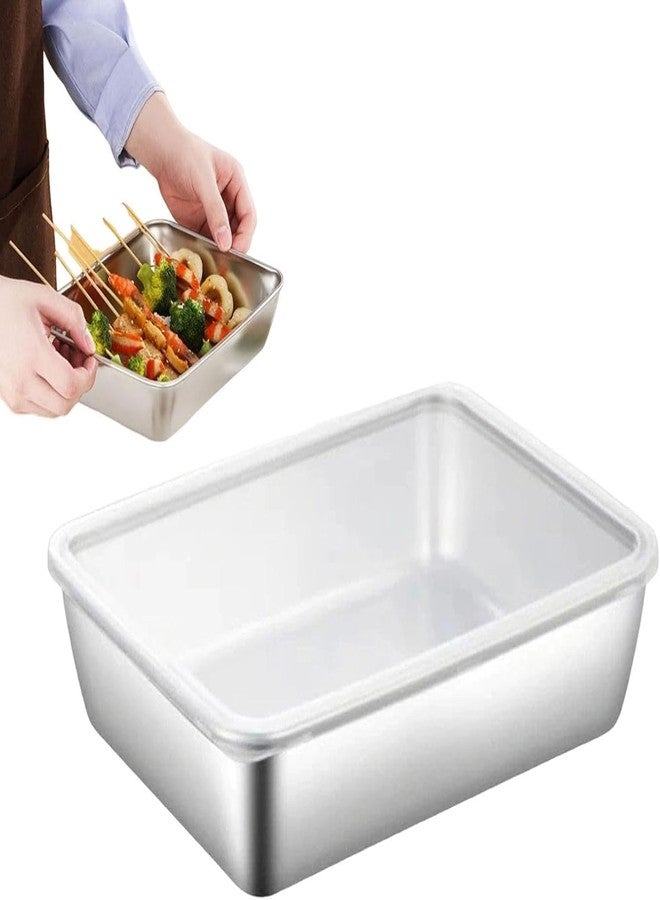 Hidak Leakproof Stainless Steel Food Plate with Lid Stackable, Odor-Resistant, Freezer Safe Tray for Home, Office, or Travel Use (1) - Image 1