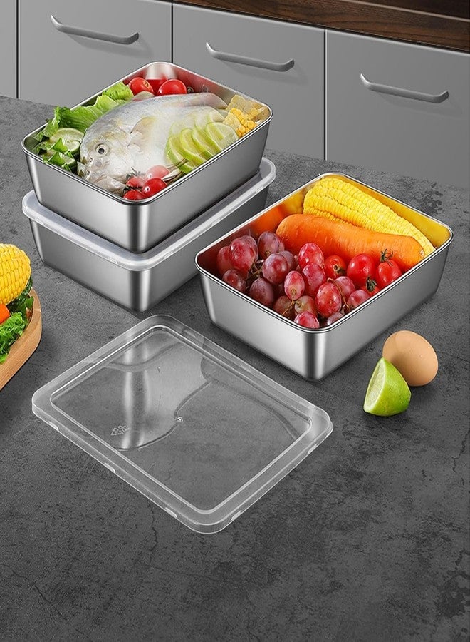 Hidak Leakproof Stainless Steel Food Plate with Lid Stackable, Odor-Resistant, Freezer Safe Tray for Home, Office, or Travel Use (1) - Image 5