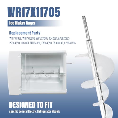 Pokin Upgrade Ice Maker Dispenser Auger for GE Refrigerator Replacement Parts WR17X11705 WR17X11939 PS1018130 AP3849786 AP3672963 PS964350 Ice Bucket Auger - Image 3