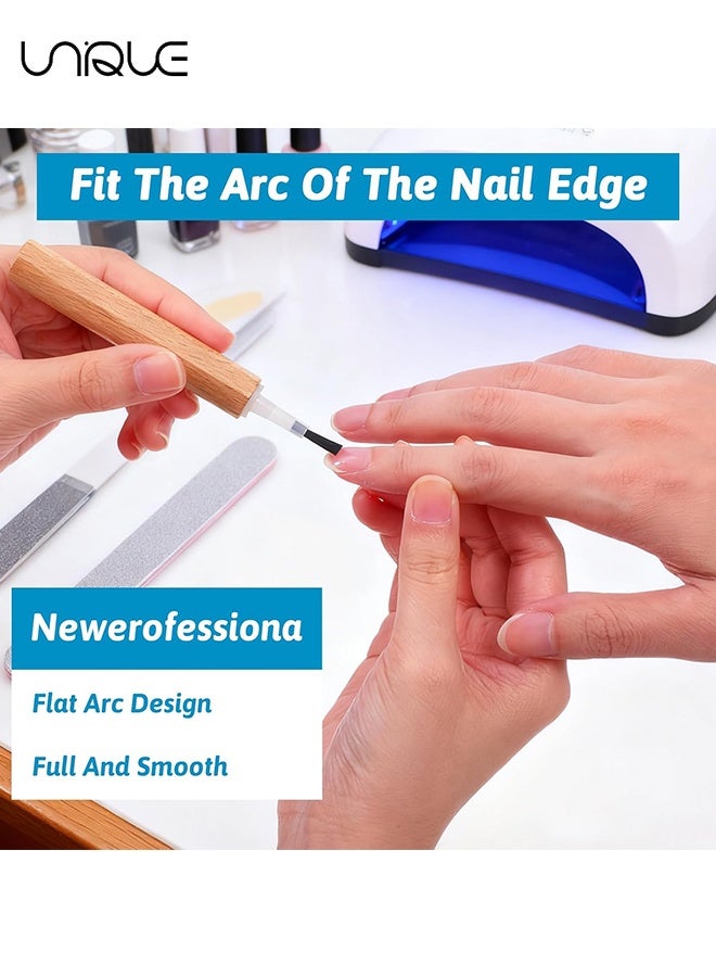 Unique 51 Pcs Replacement Nail Polish Brush Set - Mini Nail Polish Replacement Brush - Disposable Nail Art Polish Brushes Kit with Handle Soft Bristles Dip Powder Liquid Replacement Brushes with Wooden Polefor Nails Art Salon DIY - Image 5