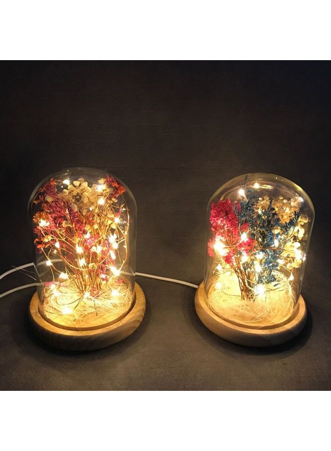 NIBEMINENT 2-Piece Fire Tree And Flower Glass Lamp Multicolour - Image 2