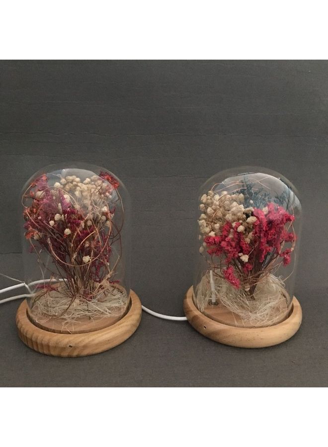 NIBEMINENT 2-Piece Fire Tree And Flower Glass Lamp Multicolour - Image 4