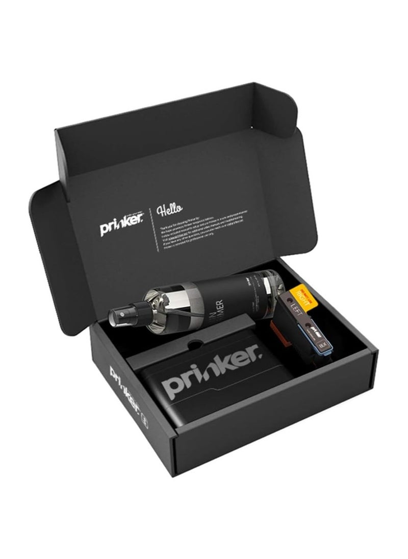 Prinker - Prinker S Temporary Tattoo Device Package for Your Instant Custom Temporary Tattoos with Premium Cosmetic Black Ink - Compatible with iOS and Android Devices. - Image 1